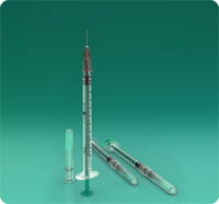 Шприц 1,0 мл одноразовый туберкулиновый со съемной иглой 0,4х12 трехкомпонентный